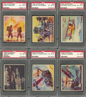 1938 R1 Goudey "Action Gum" PSA-Graded Collection (9 Different)